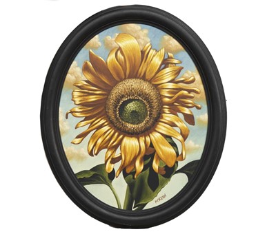 Lot 102 - SUNFLOWERS, AN OIL BY GRAHAM MCKEAN