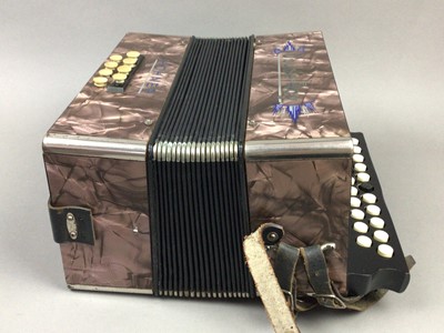 Lot 645 - A 1940S HOHNER DOUBLE-RAY BLACK DOT MELODEON