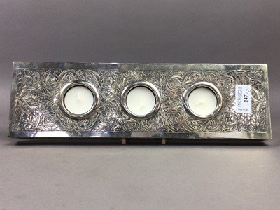 Lot 247 - AN ASIAN TEA LIGHT HOLDER AND A BELT