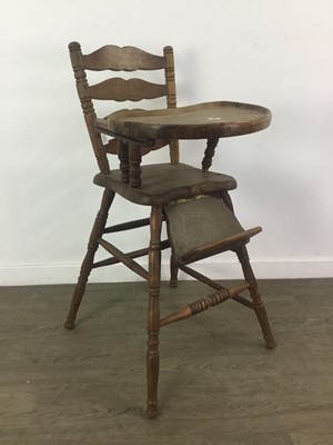 Lot 507 - AN EDWARDIAN STYLE CHILD'S HIGH CHAIR