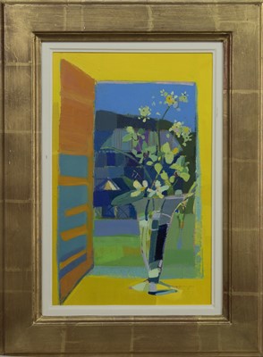 Lot 206 - WINDOW AT NISBET, AN OIL BY CLAIRE HARRIGAN