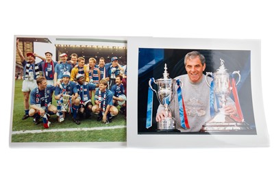 Lot 1547 - A COLLECTION OF RANGERS FOOTBALL CLUB PRESS PHOTOS AND PROGRAMMES