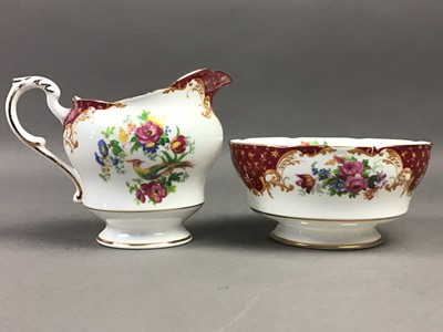 Lot 546 - A PARAGON TEA SERVICE AND FOUR CUPS AND SAUCERS