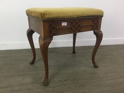 Lot 533 - A MAHOGANY PIANO STOOL