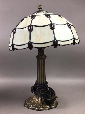 Lot 537 - TWO TIFFANY STYLE TABLE LAMPS