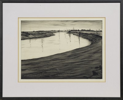 Lot 332 - EBB TIDE, RYE, AN ETCHING BY CHRISTOPHER RICHARD WYNNE NEVINSON