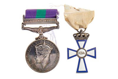 Lot 41 - A GEORGE VI SERVICE MEDAL AND A GREEK CROSS OF VALOUR