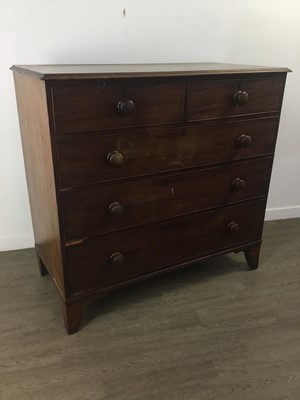 Lot 604 - A 19TH CENTURY CHEST OF DRAWERS