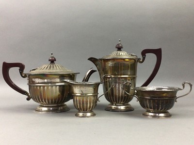 Lot 569 - A SILVER FOUR PIECE TEA SERVICE