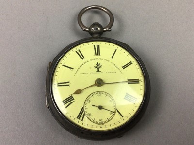 Lot 572 - A SILVER POCKET WATCH