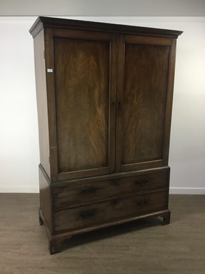 Lot 308 - A MAHOGANY WARDROBE OF REGENCY DESIGN