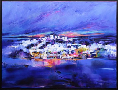 Lot 211 - MYKONOS, AN ACRYLIC BY SHELAGH CAMPBELL