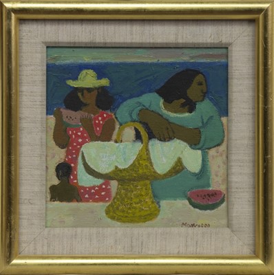 Lot 202 - MELON VENDOR, AN OIL BY ALBERTO MORROCCO