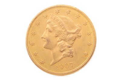 Lot 34 - US GOLD TWENTY DOLLAR COIN DATED 1907