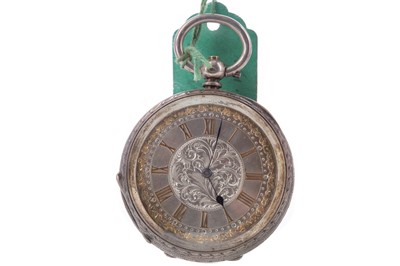 Lot 812 - A VICTORIAN SILVER OPEN FACE POCKET WATCH