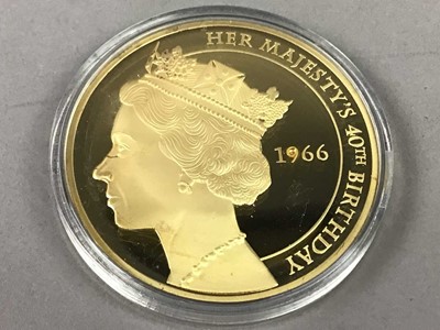 Lot 669 - EIGHTEEN ROYAL FAMILY GILDED COMMEMORATIVE COINS