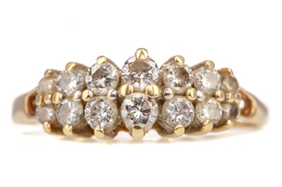 Lot 548 - A TWO ROW DIAMOND BAND