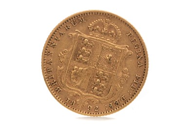 Lot 41 - A VICTORIA GOLD HALF SOVEREIGN DATED 1892