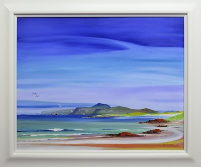 Lot 191 - SCOTTISH COAST, AN OIL BY DANIEL CAMPBELL