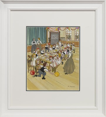 Lot 579 - A MERRY CHRISTMAS, A MIXED MEDIA BY MARGARET CHAPMAN