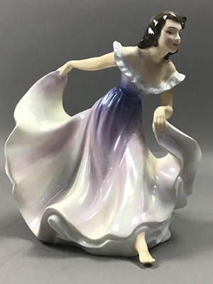 Lot 61 - A ROYAL DOULTON FIGURE OF 'A GYPSY DANCE', ALSO HUMMEL, WADE AND OTHER CERAMICS