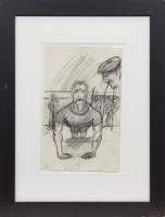 Lot 128 - * PETER HOWSON, PRESS-UPS charcoal on paper,...