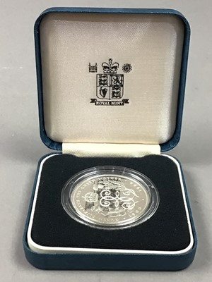 Lot 5 - A ROYAL MINT SILVER PROOF CROWN AND TWO OTHERS