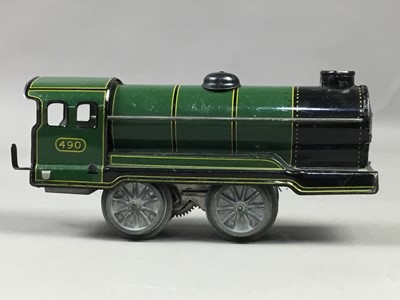 Lot 55 - A METTOY TIN PLATE CLOCK WORK TRAIN SET