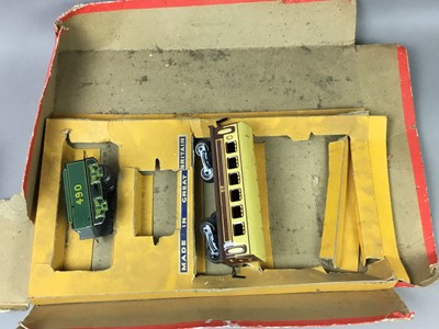 Lot 55 - A METTOY TIN PLATE CLOCK WORK TRAIN SET