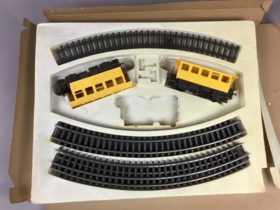 Lot 55 - A METTOY TIN PLATE CLOCK WORK TRAIN SET