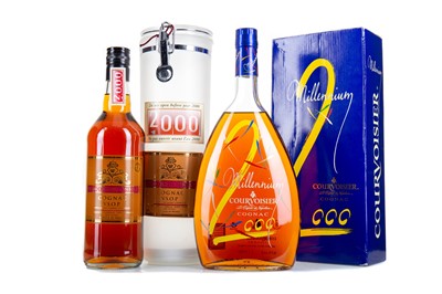 Lot 150 - COURVOISIER MILLENNIUM COGNAC 1L AND FRANCOIS DE FONBELLE VSOP MILLENNIUM