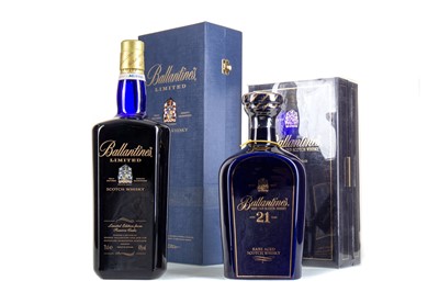 Lot 151 - BALLANTINE'S 21 YEAR OLD DECANTER 50CL AND LIMITED EDITION 75CL