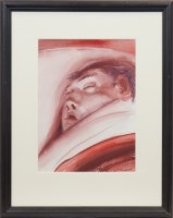 Lot 133 - * PETER HOWSON, SLEEPING watercolour on paper,...