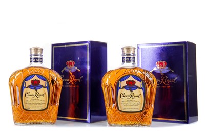 Lot 187 - 2 BOTTLES OF CROWN ROYAL 75CL