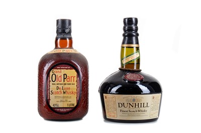 Lot 157 - DUNHILL OLD MASTERS 75CL AND GRAND OLD PARR DELUXE 1L