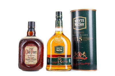 Lot 174 - WHYTE & MACKAY 15 YEAR OLD AND GRAND OLD PARR 12 YEAR OLD 1L