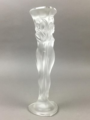 Lot 124 - A GERMAN FROSTED GLASS FIGURAL CANDLESTICK BY NACHTMANN AND OTHER ITEMS