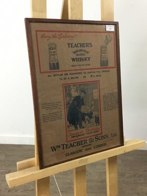 Lot 129 - AN AUTHENTIC 'TEACHERS HIGHLAND SCOTCH WHISKY' POSTER