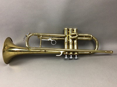 Lot 23 - A PARROT BRASS TRUMPET