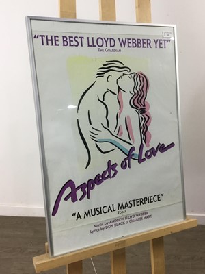 Lot 19 - AN ADVERTISING POSTER FOR ASPECTS OF LOVE BY ANDREW LLOYD WEBBER