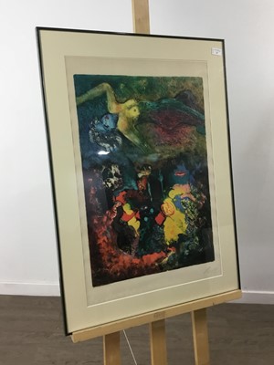Lot 20 - A SURREALIST THEMED SIGNED PRINT BY CHARASCHO
