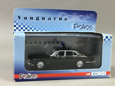 Lot 77 - A LOT OF MODEL POLICE VEHICLES, INCLUDES CORGI AND VANGUARDS