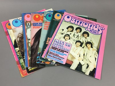 Lot 81 - A COLLECTION OF OSMONDS' WORLD MAGAZINE