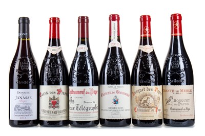 Lot 360 - 6 BOTTLES OF ASSORTED 2012 CHATEAUNEUF-DU-PAPE