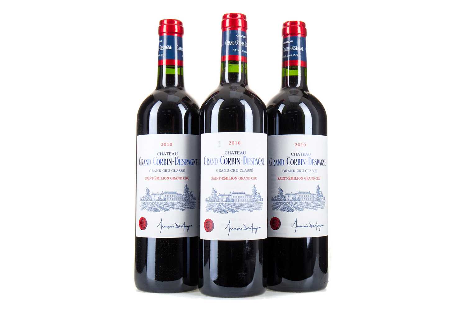 Lot 371 - 3 BOTTLES OF CHATEAU GRAND CORBIN-DESPAGNE 2010 SAINT-EMILION GRAND CRU CLASSE