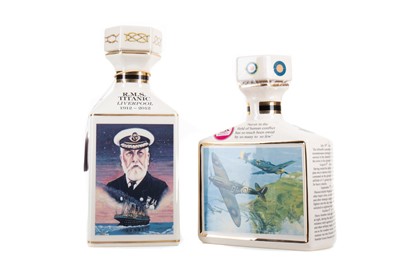 Lot 127 - POINTERS BATTLE OF BRITAIN 70TH ANNIVERSARY AND R.M.S. TITANIC 100TH ANNIVERSARY DECANTERS