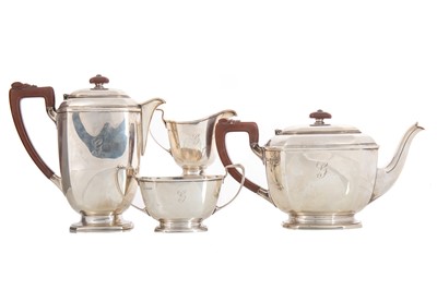 Lot 21 - GEORGE VI FOUR PIECE TEA SERVICE