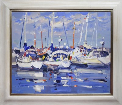 Lot 262 - SUMMER IN TROON, AN OIL BY JAMES FULLARTON