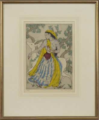 Lot 360 - INDIAN GIRL, AN ETCHING BY ELYSE ASHE LORD