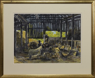 Lot 583 - LOW MILL FARM, A WATERCOLOUR BY GEORGE MUSTHER HUTCHINSON